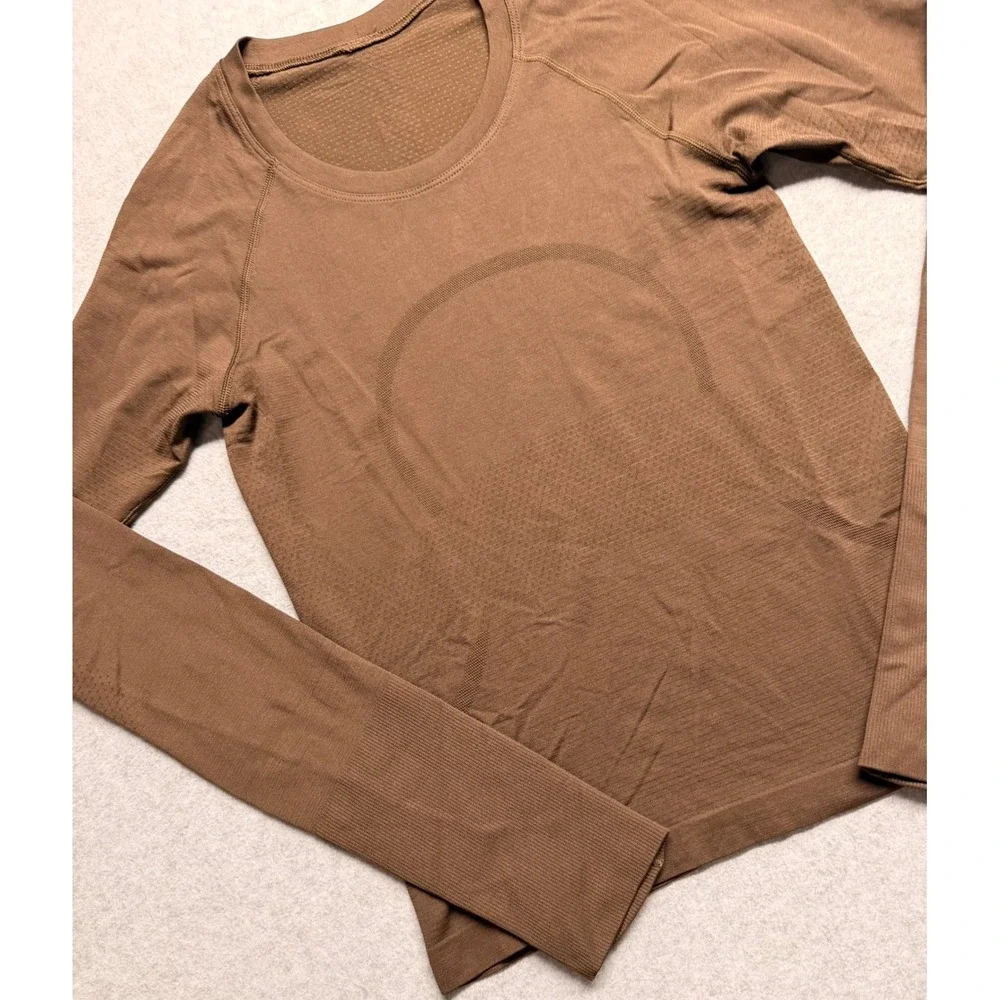 Lululemon Swiftly Tech Long Sleeve 2.0 Roasted Brown Running Shirt Size 4